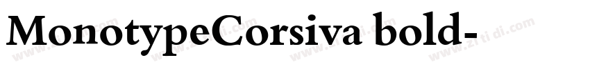 MonotypeCorsiva bold字体转换